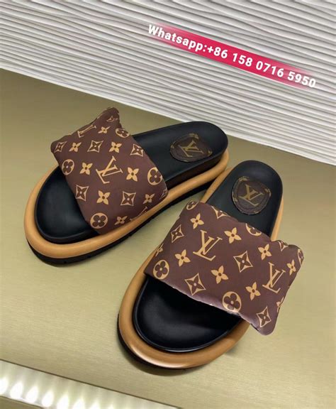 louis vuitton suede slipper replica|louis vuitton slippers faux.